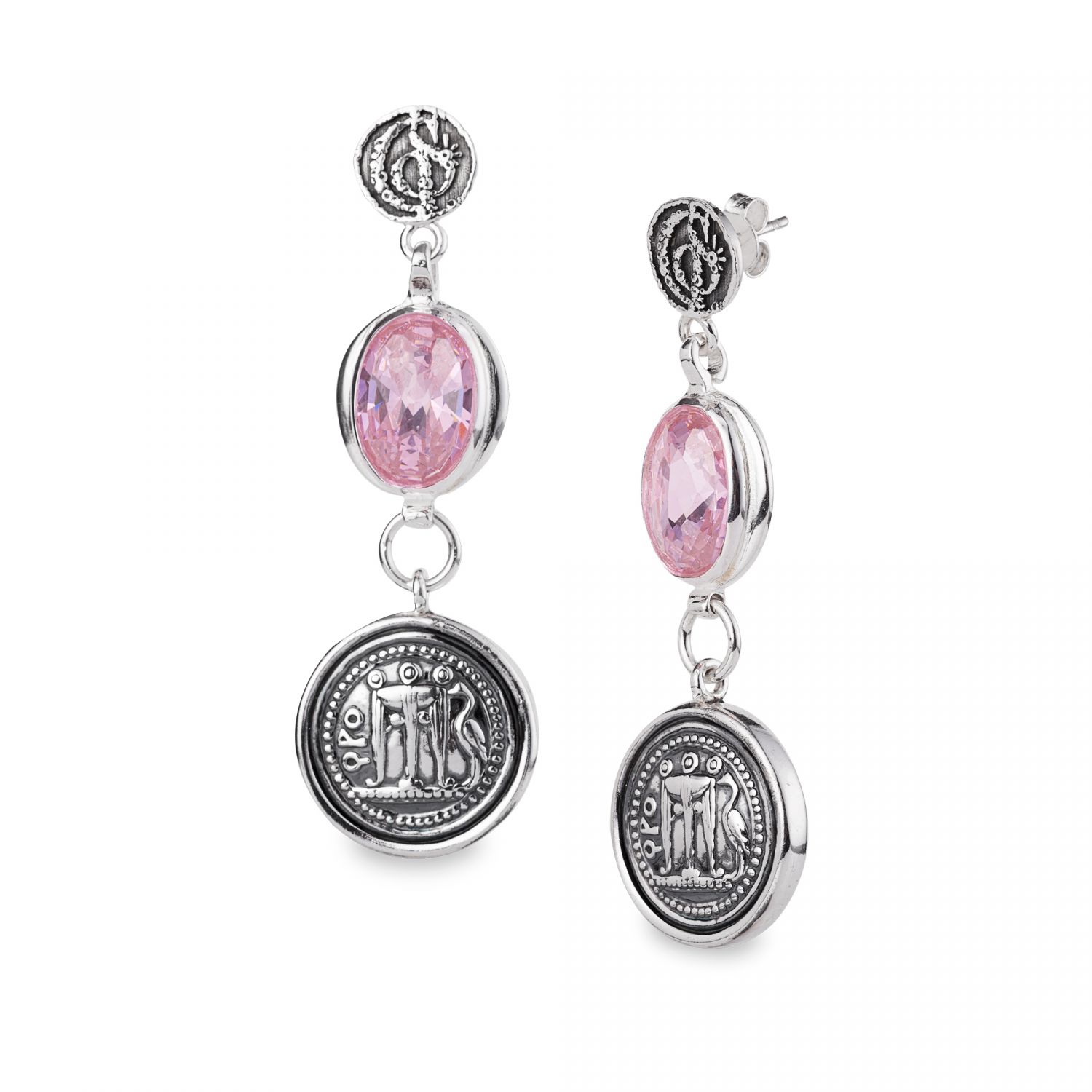 Giovanni Raspini / Cuori E Monete / Orecchini Cascata Monete / Argento - Foto 9