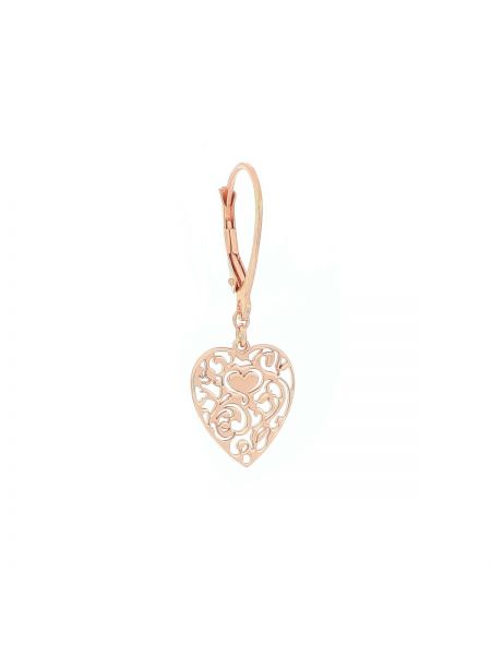 Orecchini a monachella da donna in argento sterling con cristallo a cuore