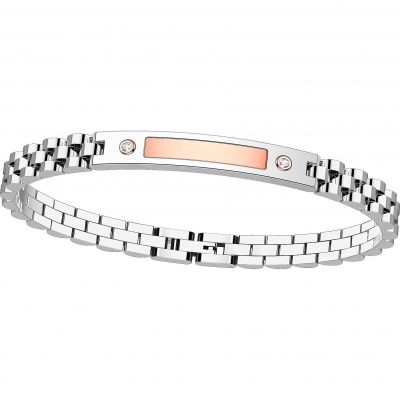 Bracciale Hi-Teck acciaio e zaffiri