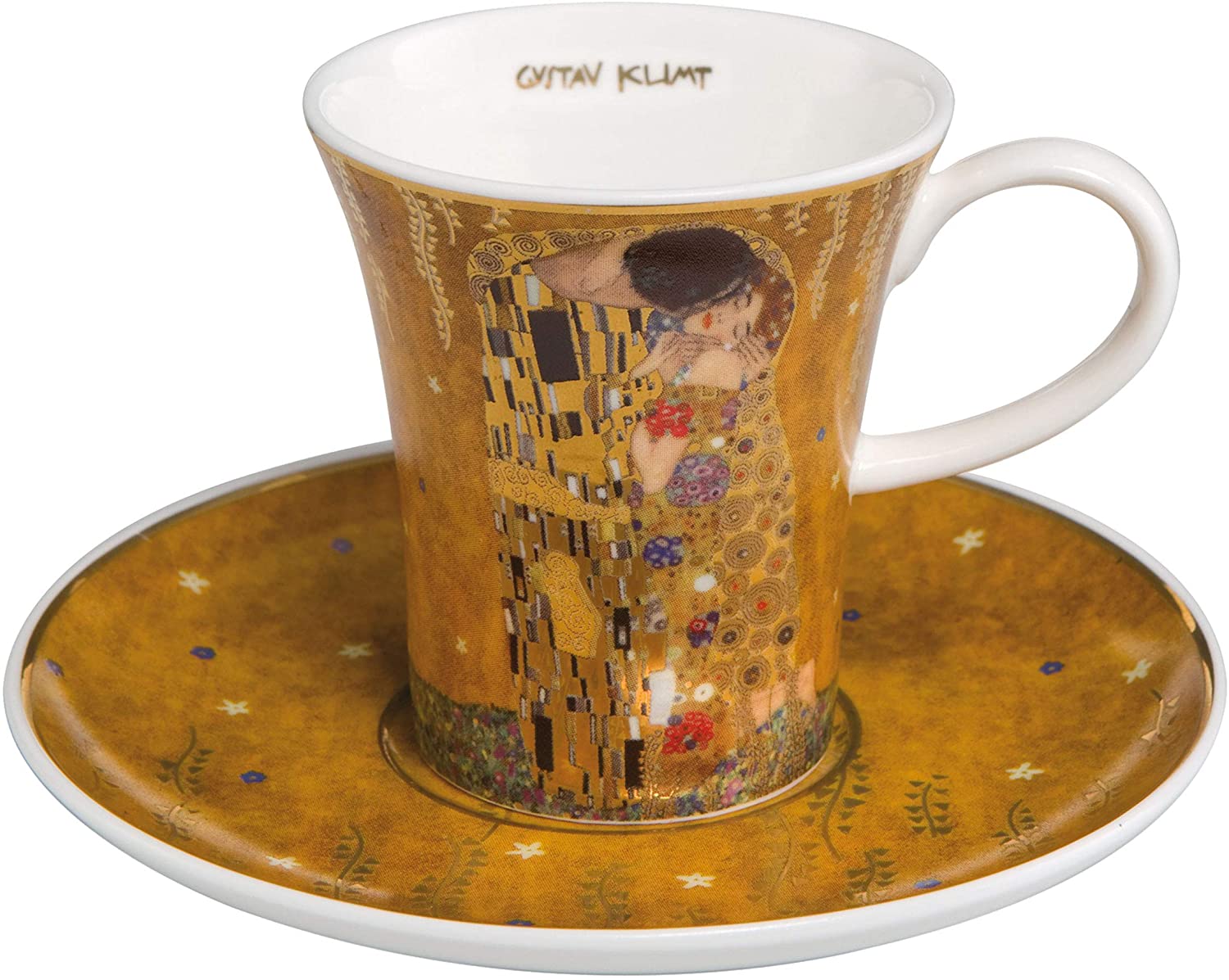 Carmani - Big Porcellana Tazza Decorata con L'attesa di Gustav Klimt