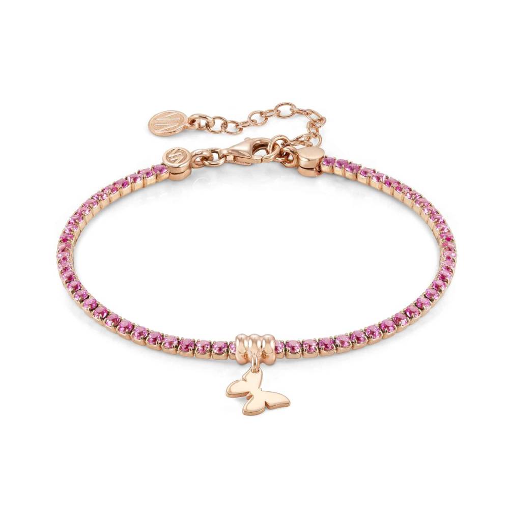 bracciale con palline rosa queen