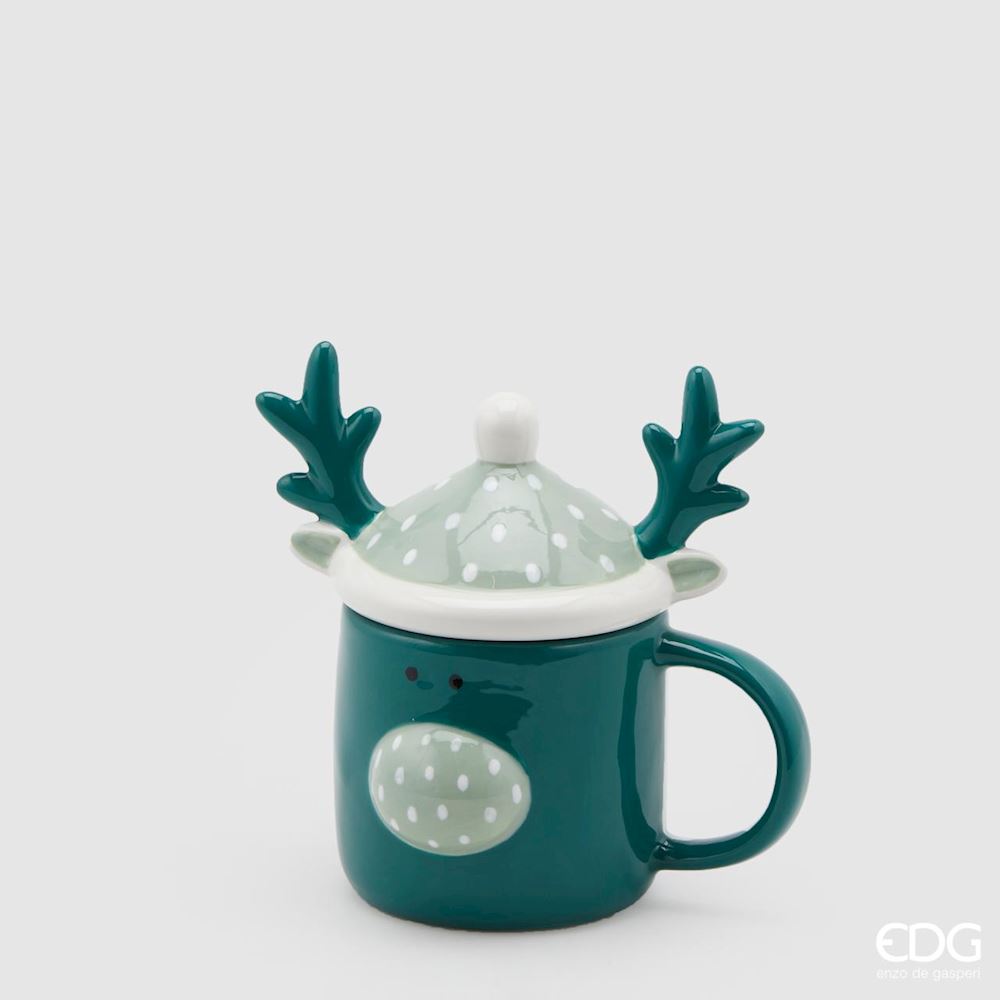 Tazza Magica Mad Monkey Con Renna Che Cambia Colore – 300 Ml – Il Naso Diventa Rosso Con Il Caldo – Regalo Natale