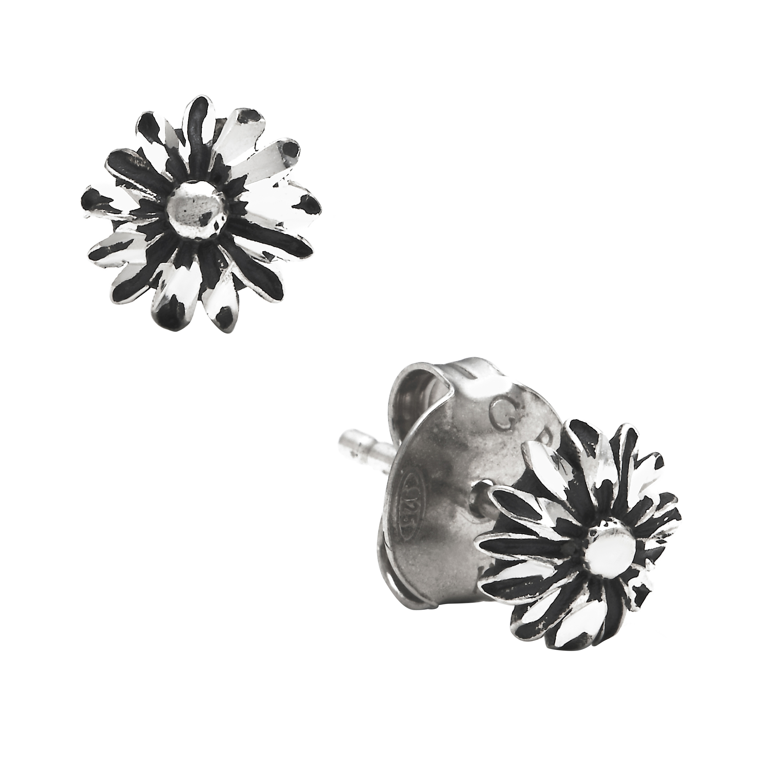 Orecchini in argento | Orecchini 2 Margherite - Suali Gioielli